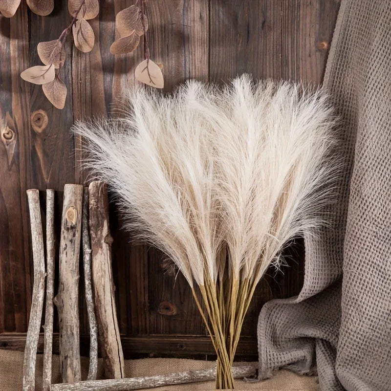 Faux Pampas Grass Stems | Boho Vase Filler Decor