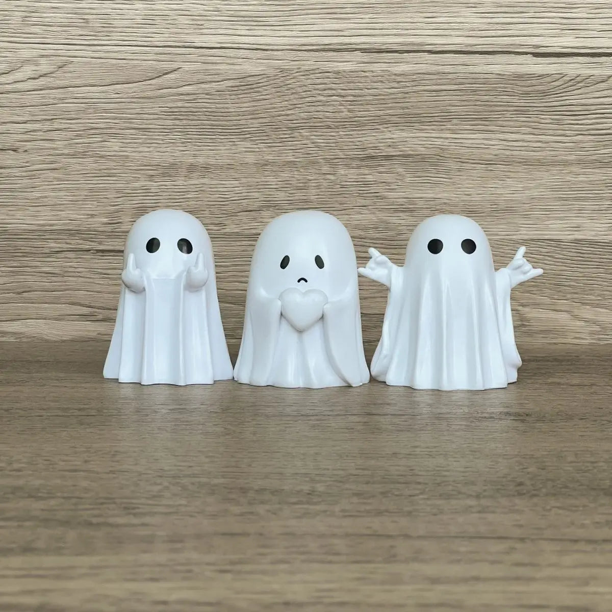 Middle Finger Ghost Figurine | Halloween Shelf Decor