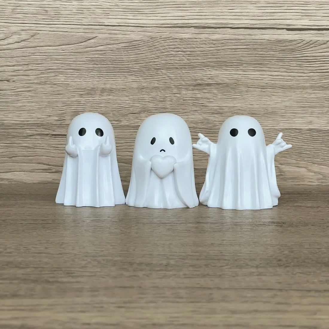 Middle Finger Ghost Figurine | Halloween Shelf Decor