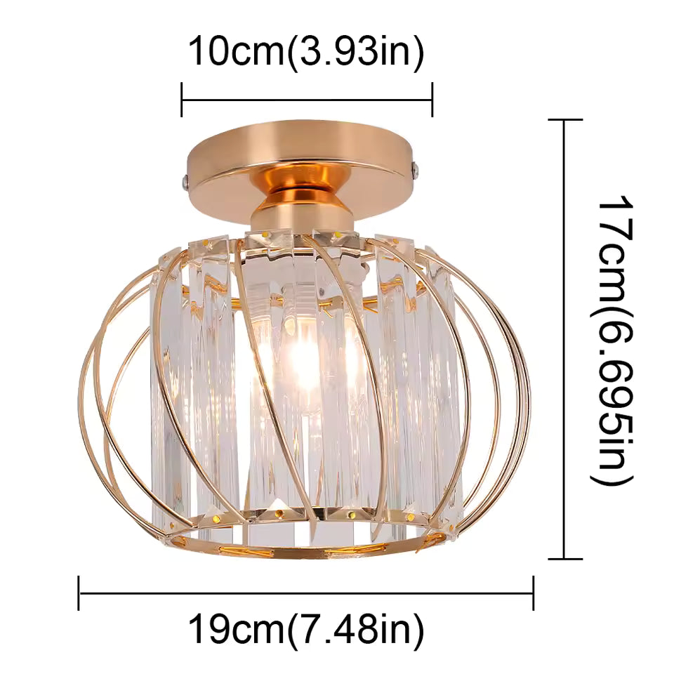 Crystal Lantern Pendant Light for Kitchen Island & Hallway