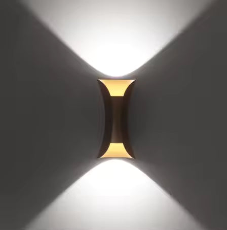 LED Outdoor Wall Light – 6W IP65 Waterproof, Modern Black, Warm & Cool White
