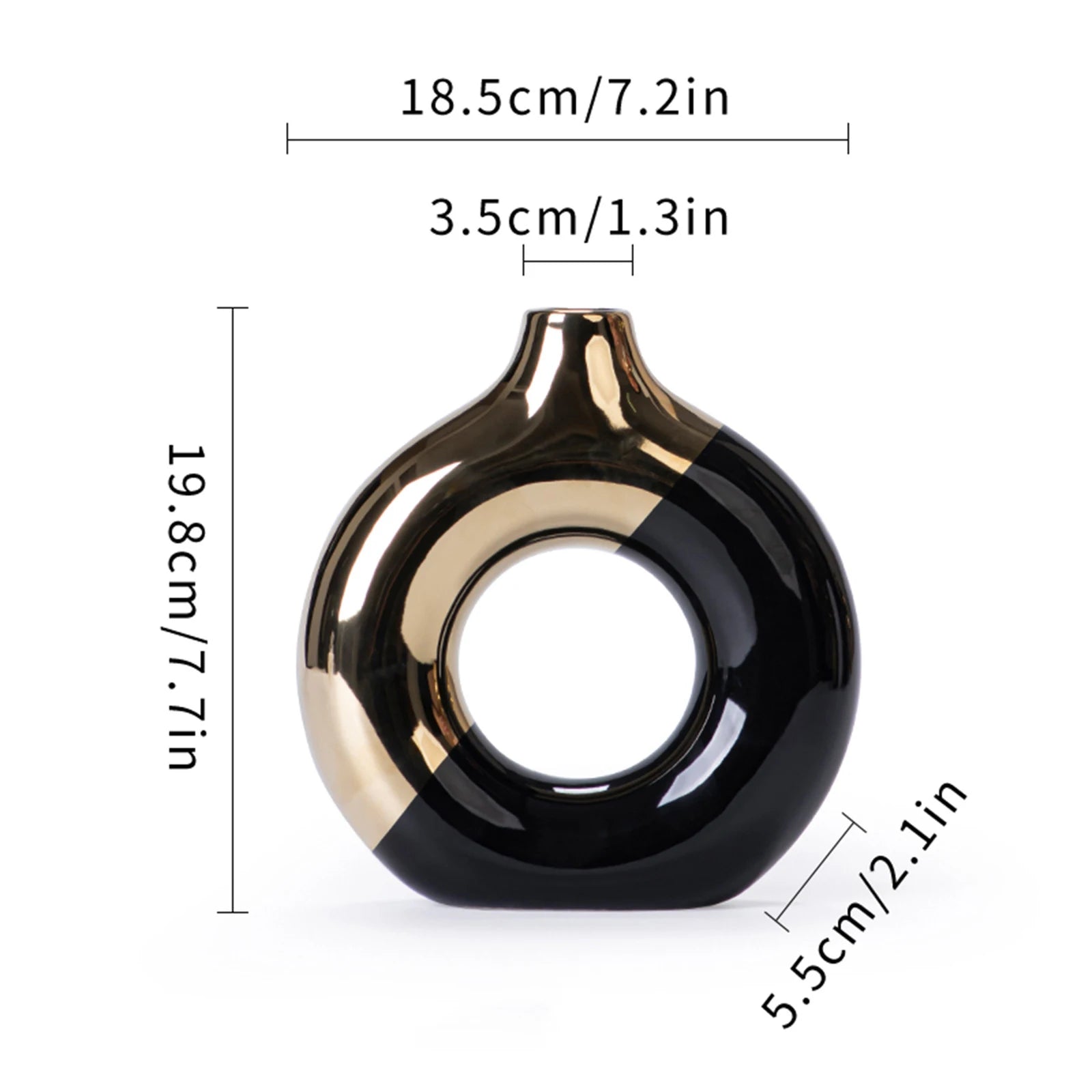Luxury Ceramic Vase – Modern Gloss Finish, S/M/L