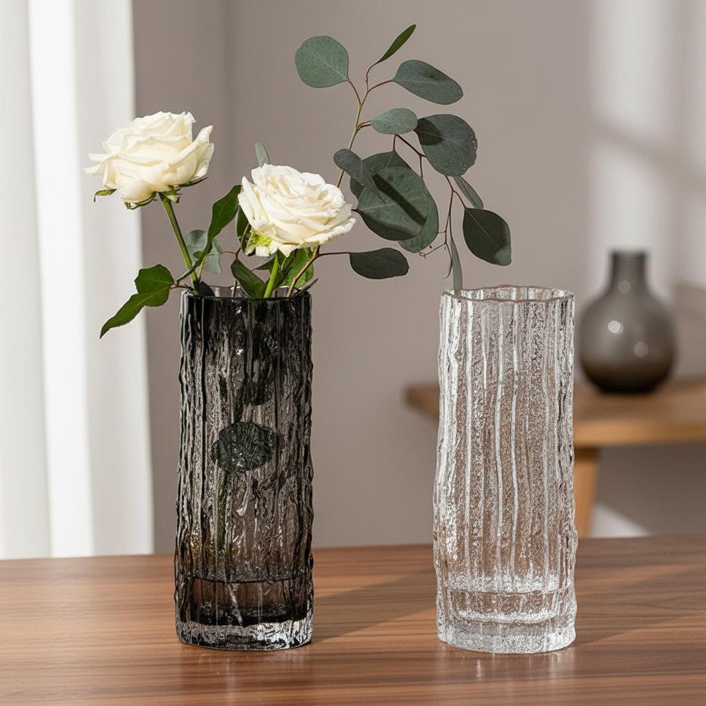 Glacier Glass Flower Vase