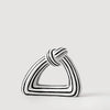 Black & White Striped Knot Ceramic Vase