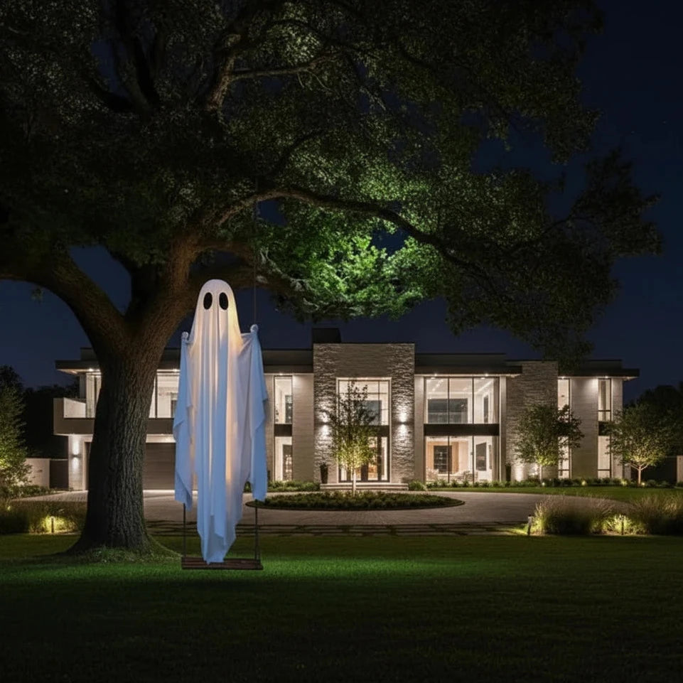 LED Hanging Swing Ghost Halloween Decoration