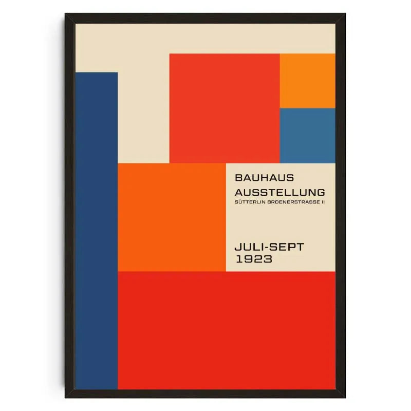 Mid-Century Modern Bauhaus Abstract Geometric Wall Art