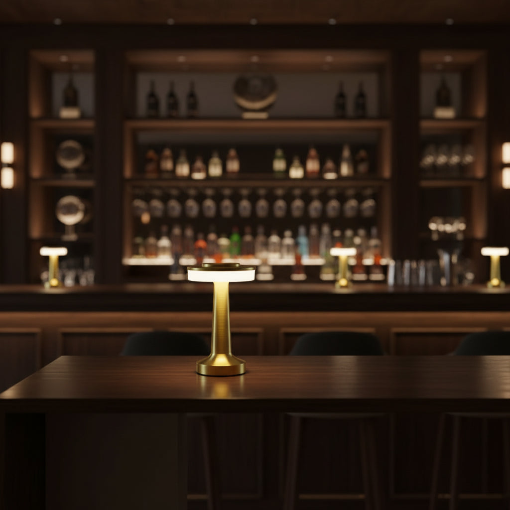 UFO LED Table Lamp – Rechargeable Metal Touch Light for Bar & Bedroom