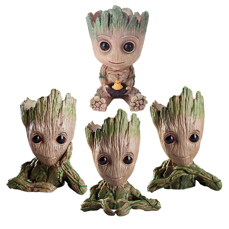 Groot Tree Figure Planter Vase | Desk Organiser & Pen Holder