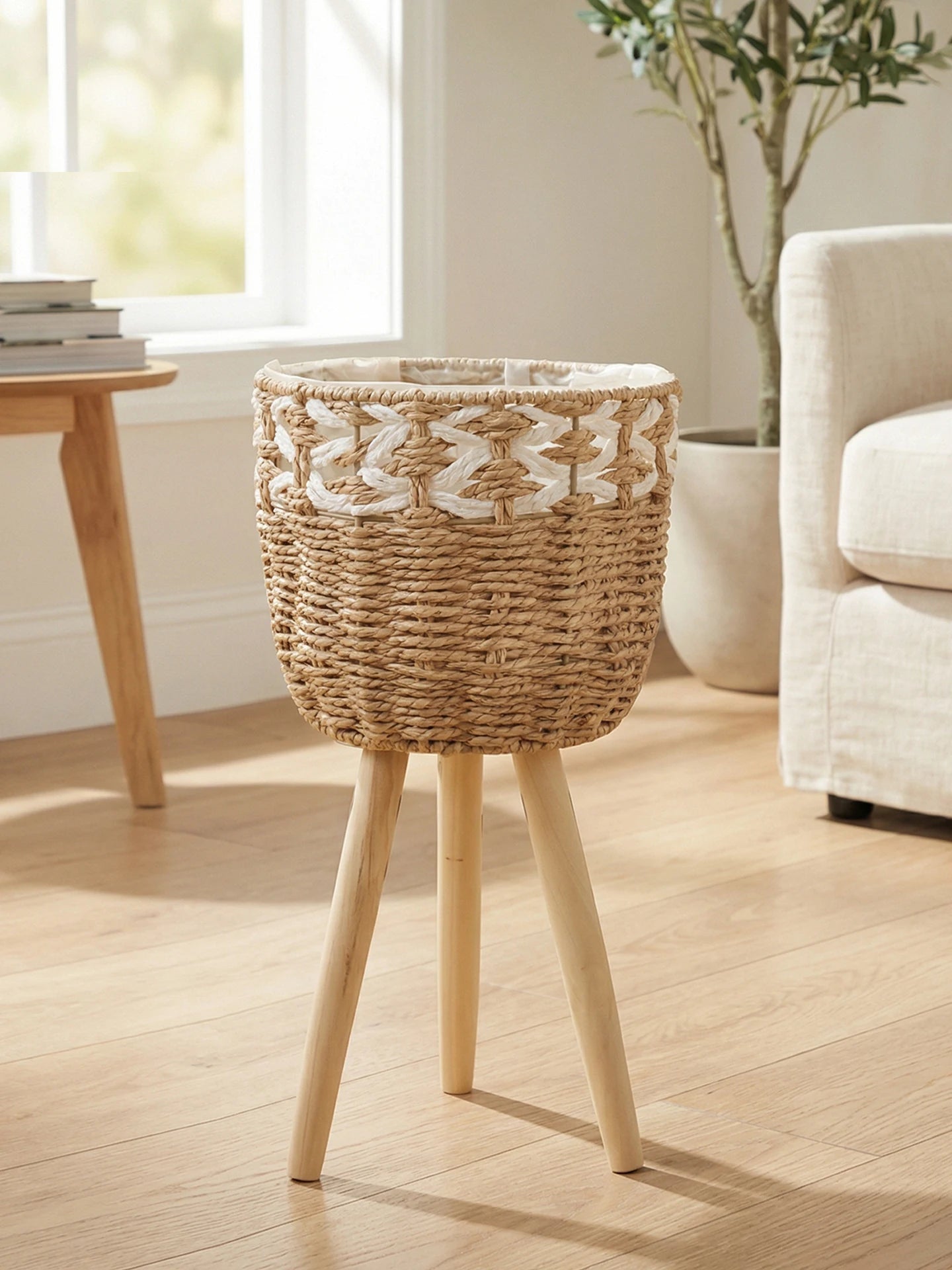 Nordic Woven Bamboo Plant Basket