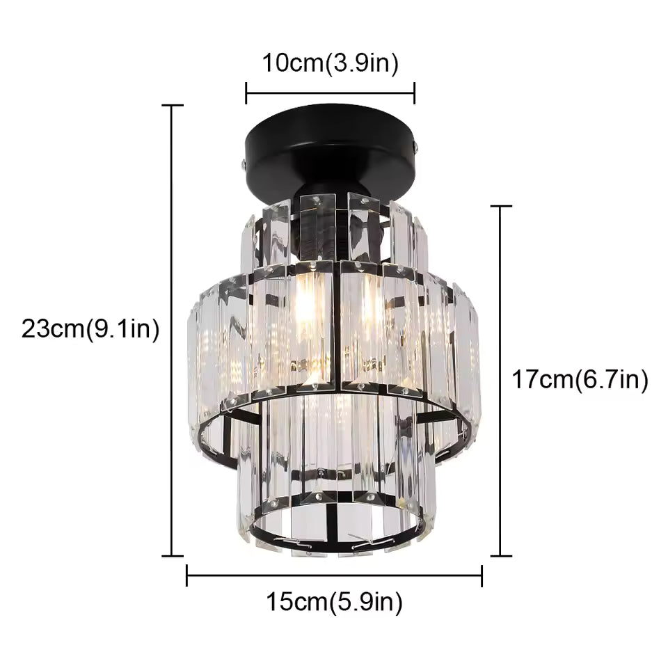 Modern Crystal Flush Mount Chandelier