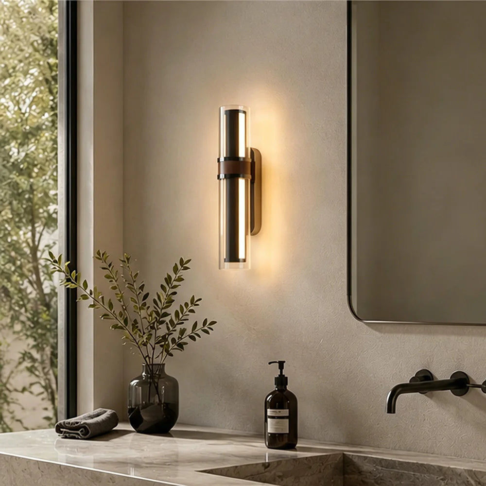 Black Minimalist LED Wall Lamp – Modern Strip Light