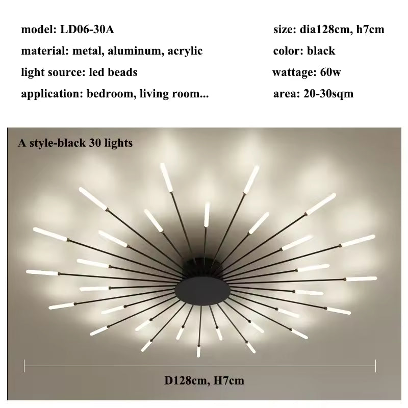 Firework LED Ceiling Chandelier