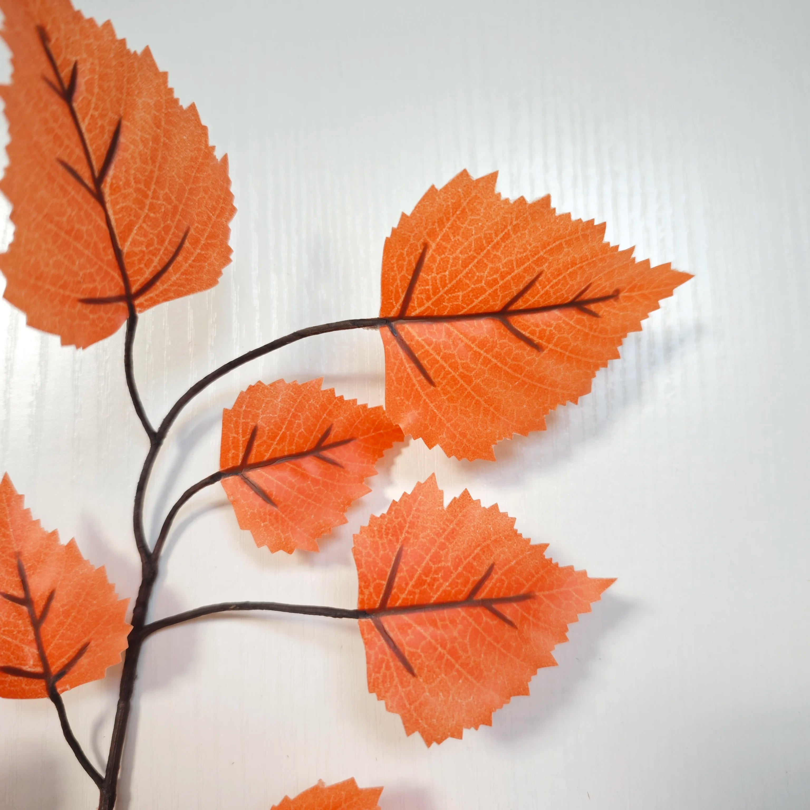 Artificial Birch Tree with Autumn Maple Leaves