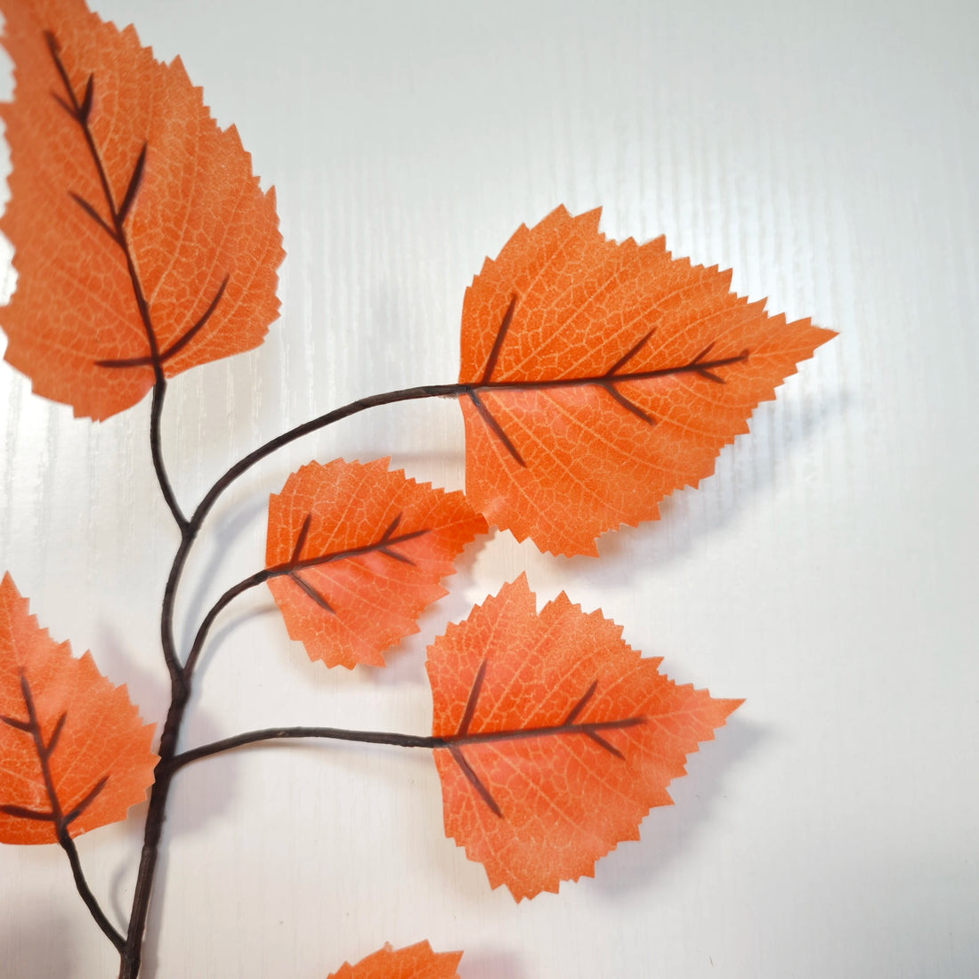 Artificial Birch Tree with Autumn Maple Leaves