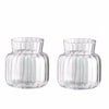 Retro Striped Glass Vase