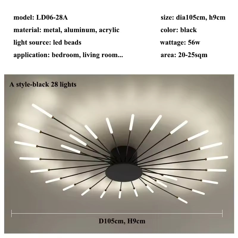 Firework LED Ceiling Chandelier