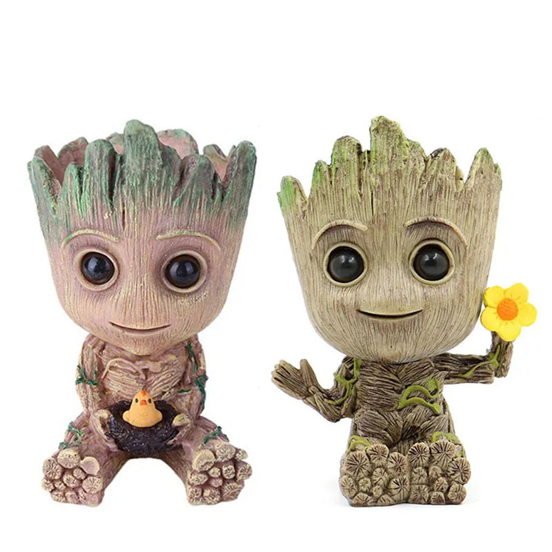Groot Tree Figure Planter Vase | Desk Organiser & Pen Holder