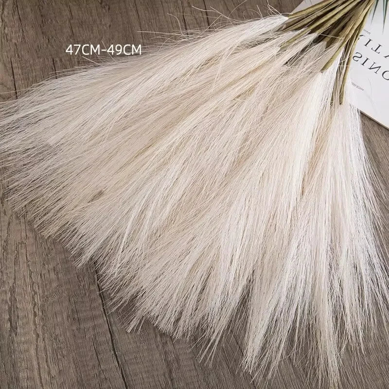 Faux Pampas Grass Stems | Boho Vase Filler Decor