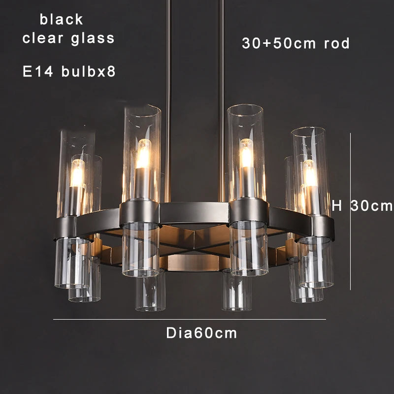 Modern Brass Round 24-Light Chandelier
