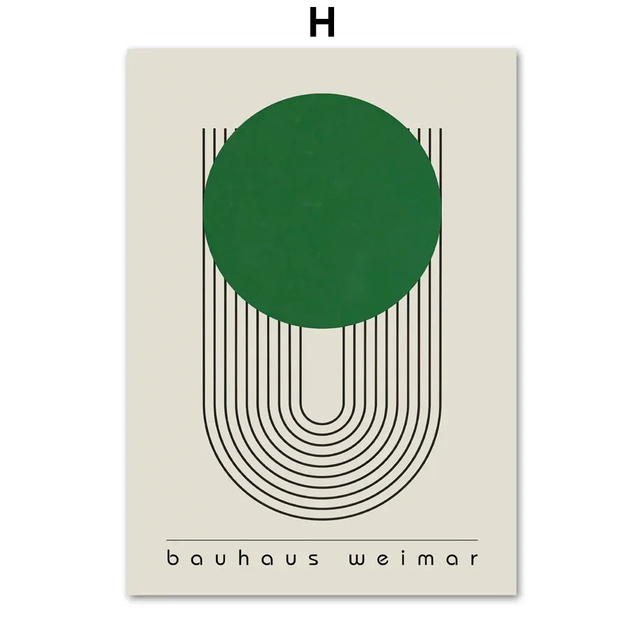 Abstract Bauhaus Canvas Wall Art Print