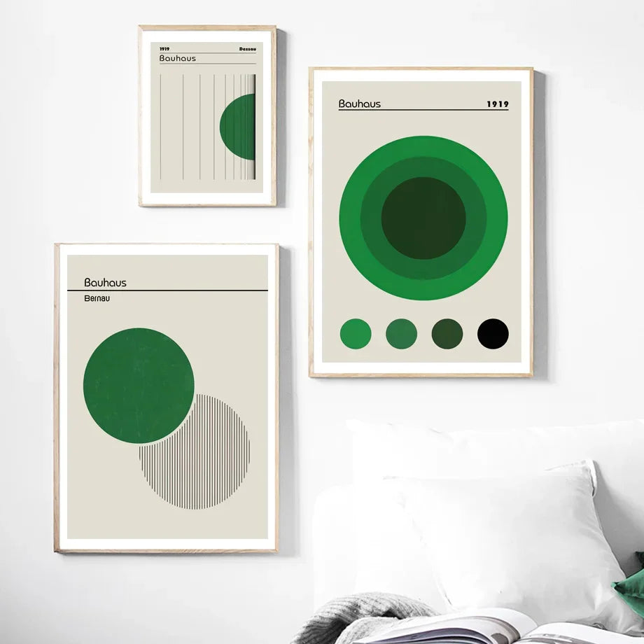 Abstract Bauhaus Canvas Wall Art Print