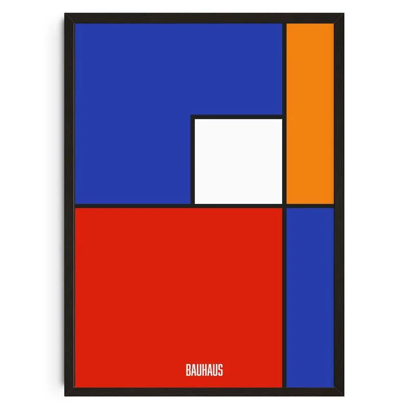 Mid-Century Modern Bauhaus Abstract Geometric Wall Art