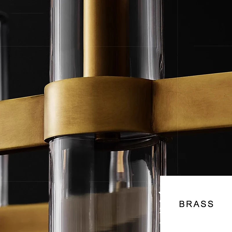 Modern Brass Round 24-Light Chandelier