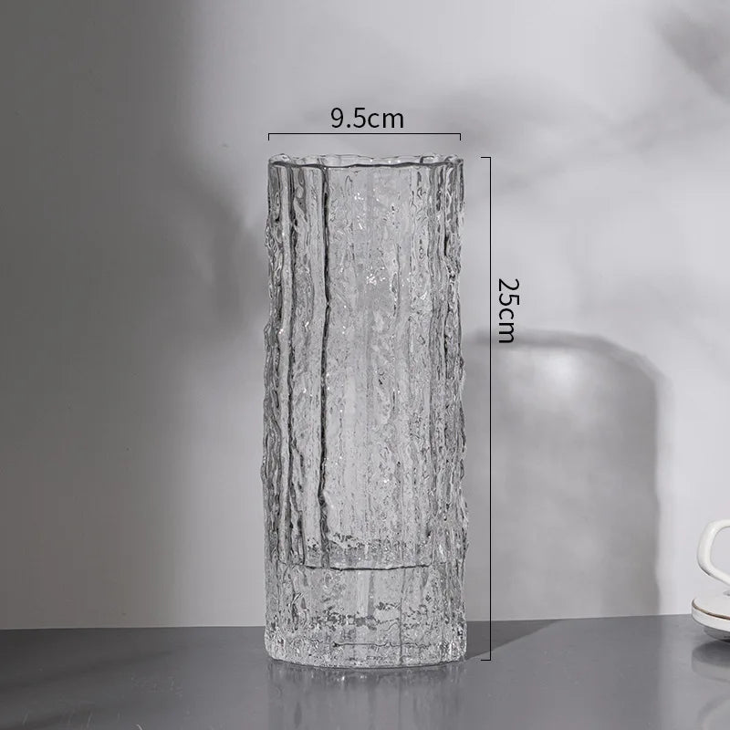 Glacier Glass Flower Vase