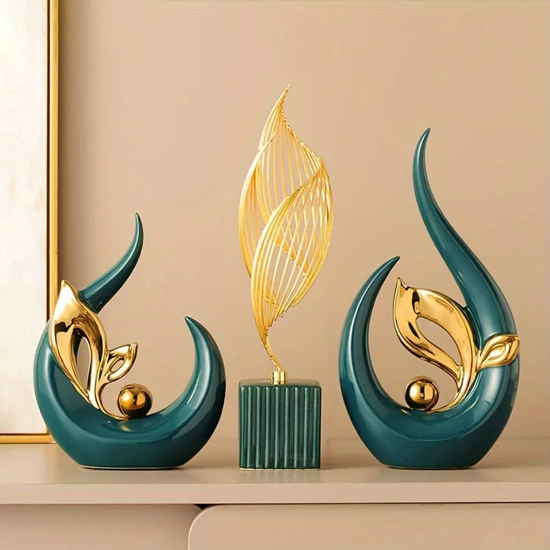 Nordic Ceramic Figurine Sculpture