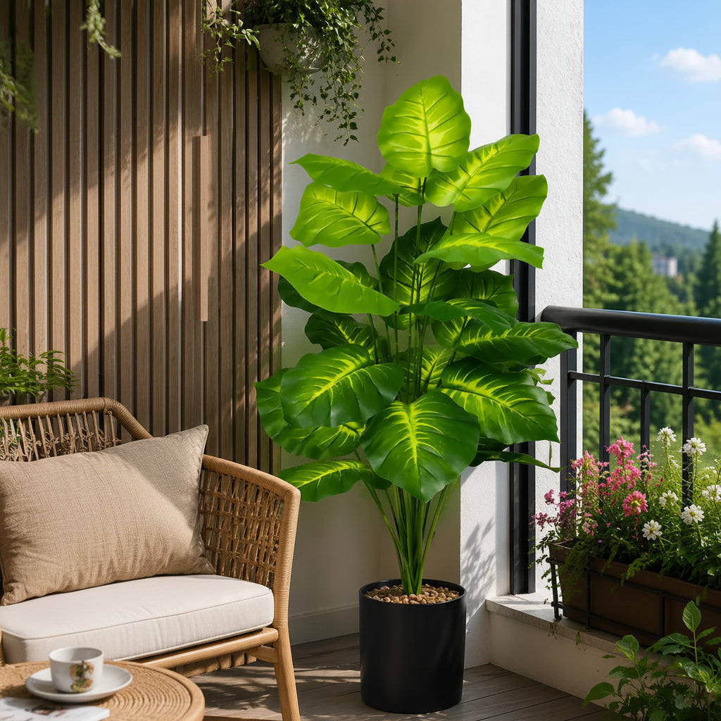Artificial Pothos Plant in Black Pot