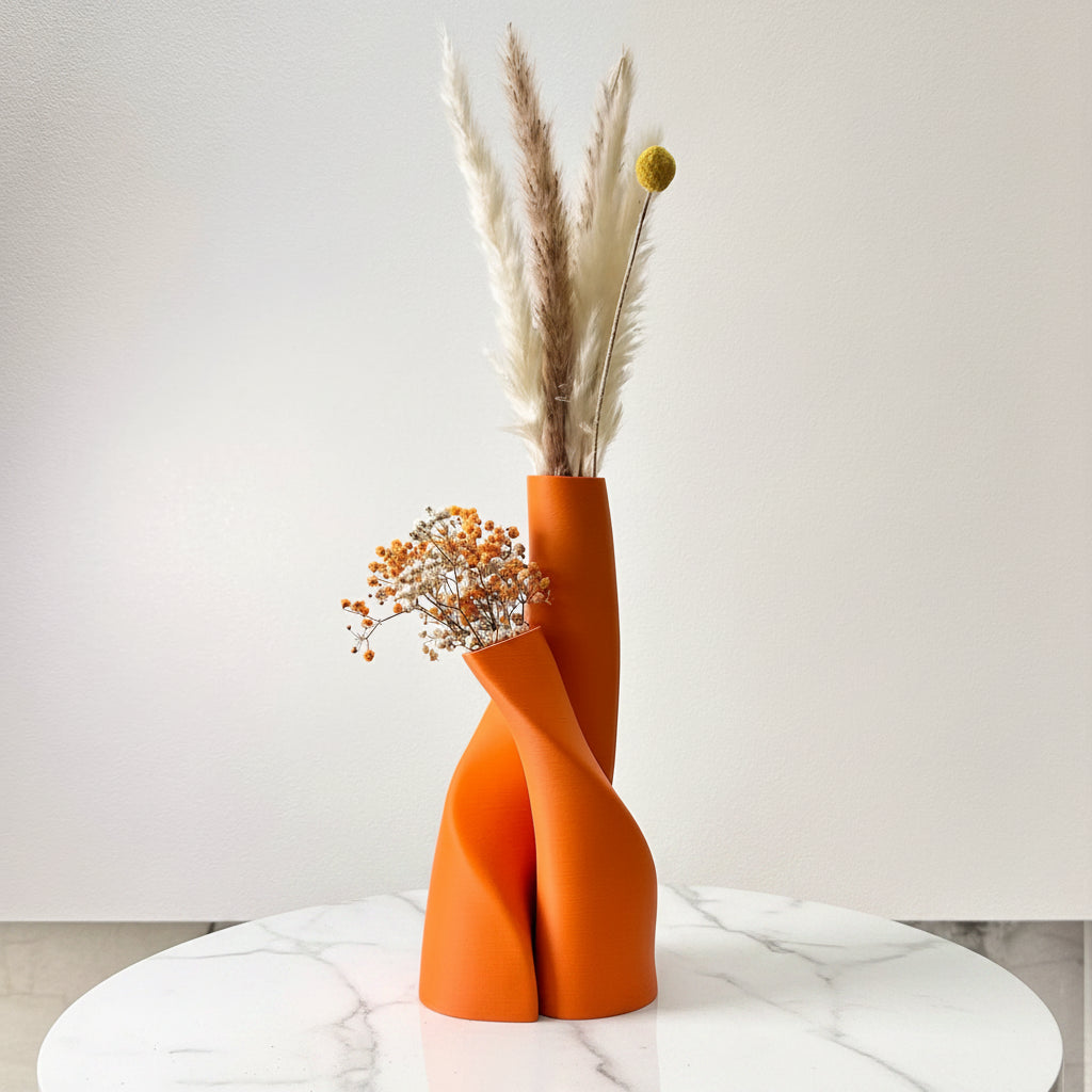 Sculptural Double Vase Set (2 Pieces)