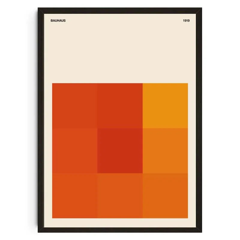 Mid-Century Modern Bauhaus Abstract Geometric Wall Art