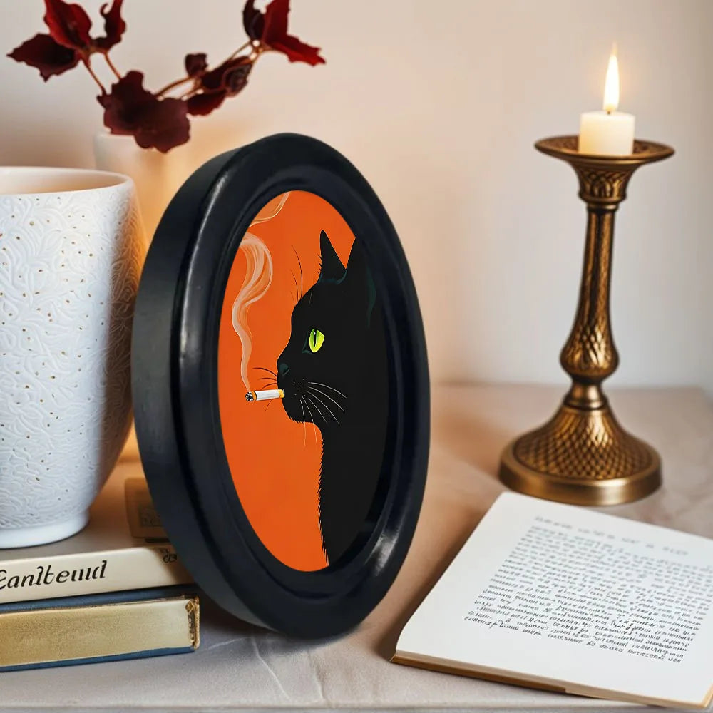 Black Cat Framed Mini Wall Art