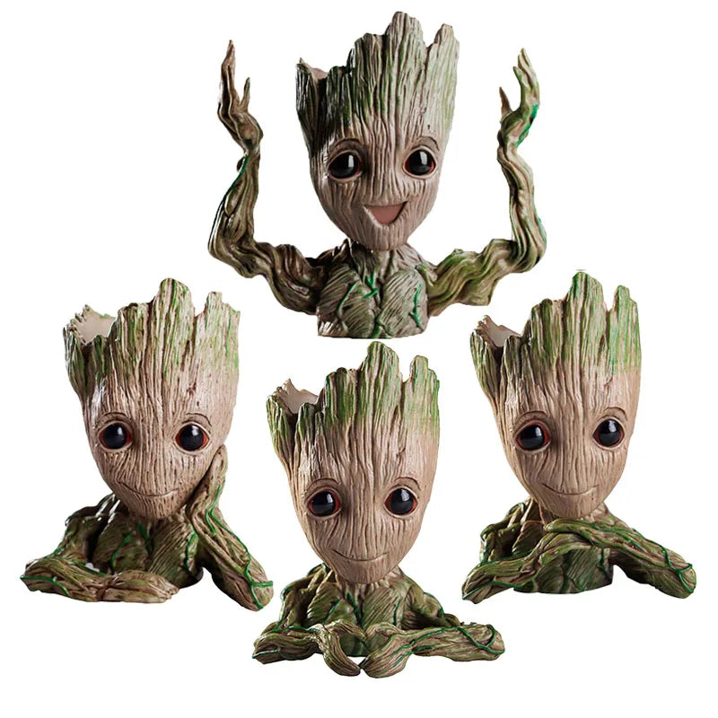 Groot Tree Figure Planter Vase | Desk Organiser & Pen Holder