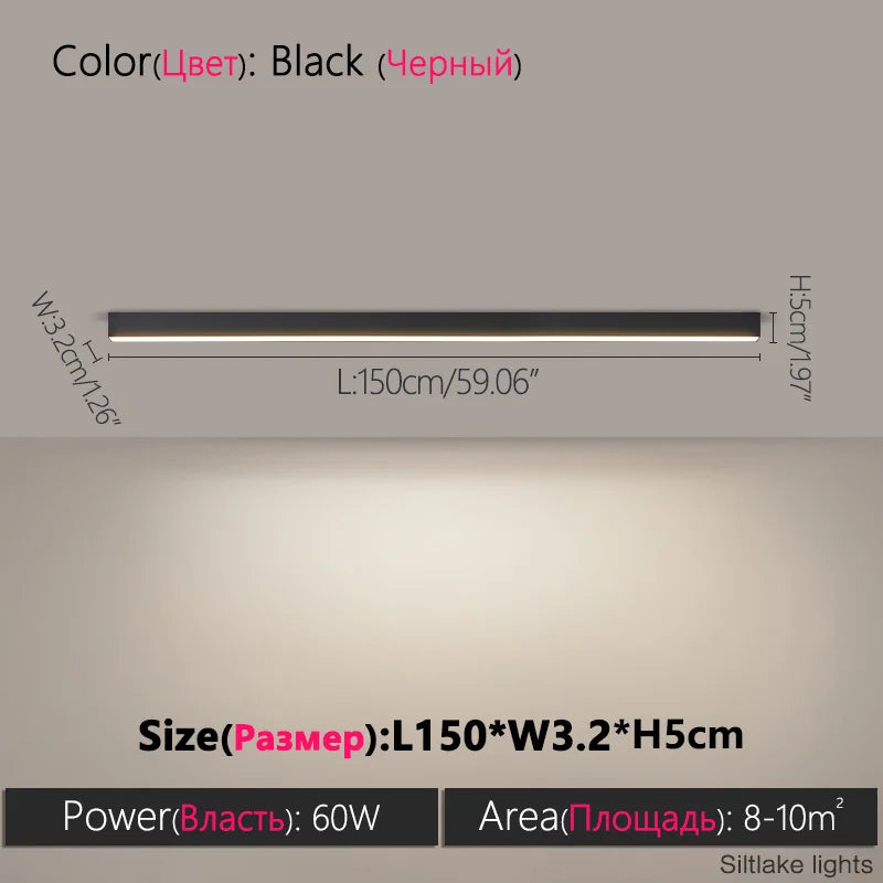 Nordic LED Strip Ceiling Light