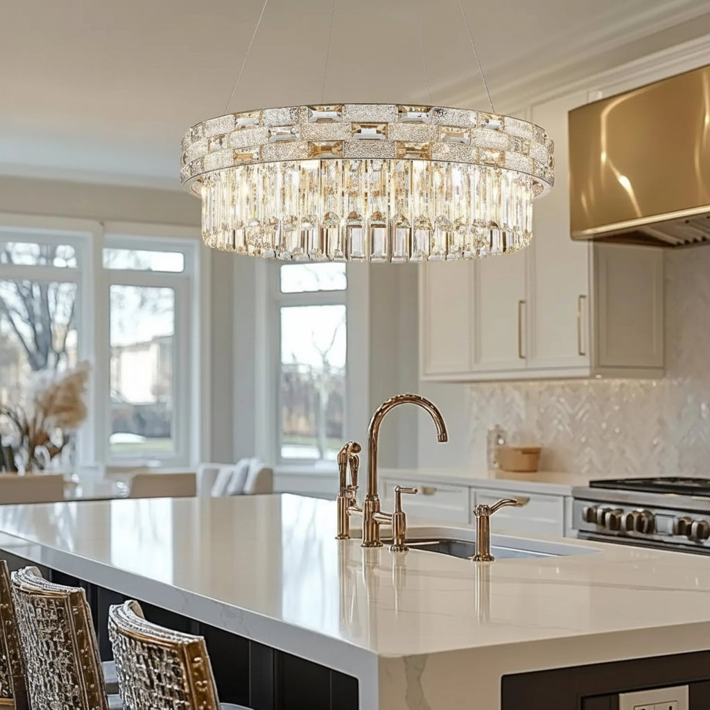 Modern Gold Crystal Chandelier