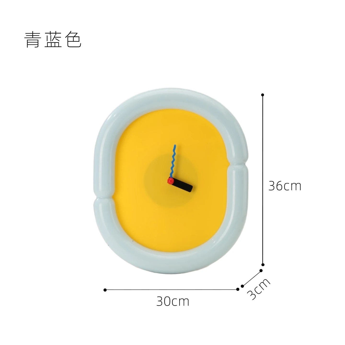Oval Acrylic Wall Clock – Nordic Style