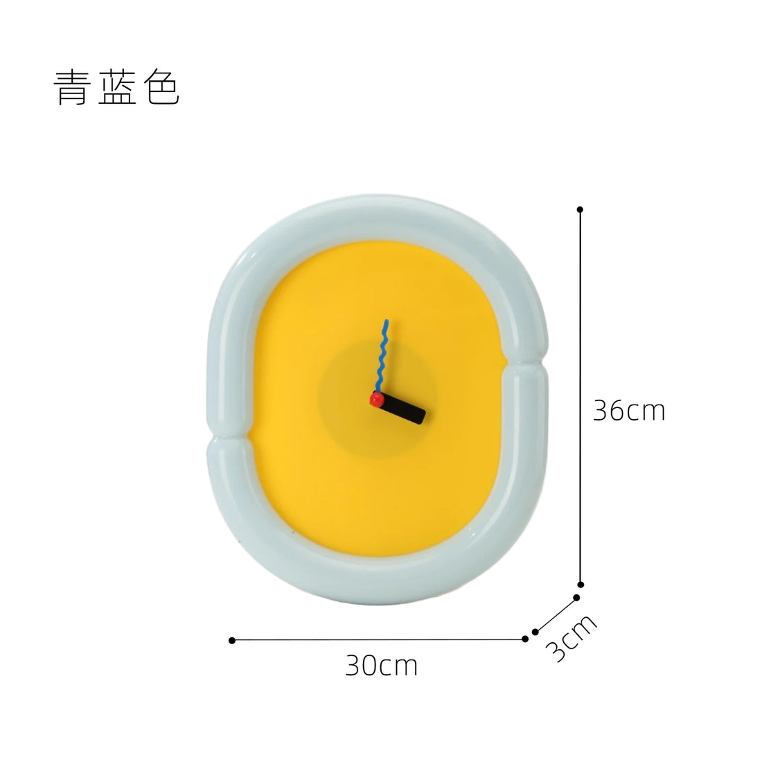 Oval Acrylic Wall Clock – Nordic Style