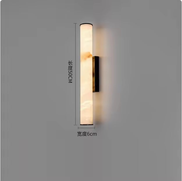 Modern Black Marble-Style LED Wall Lamp