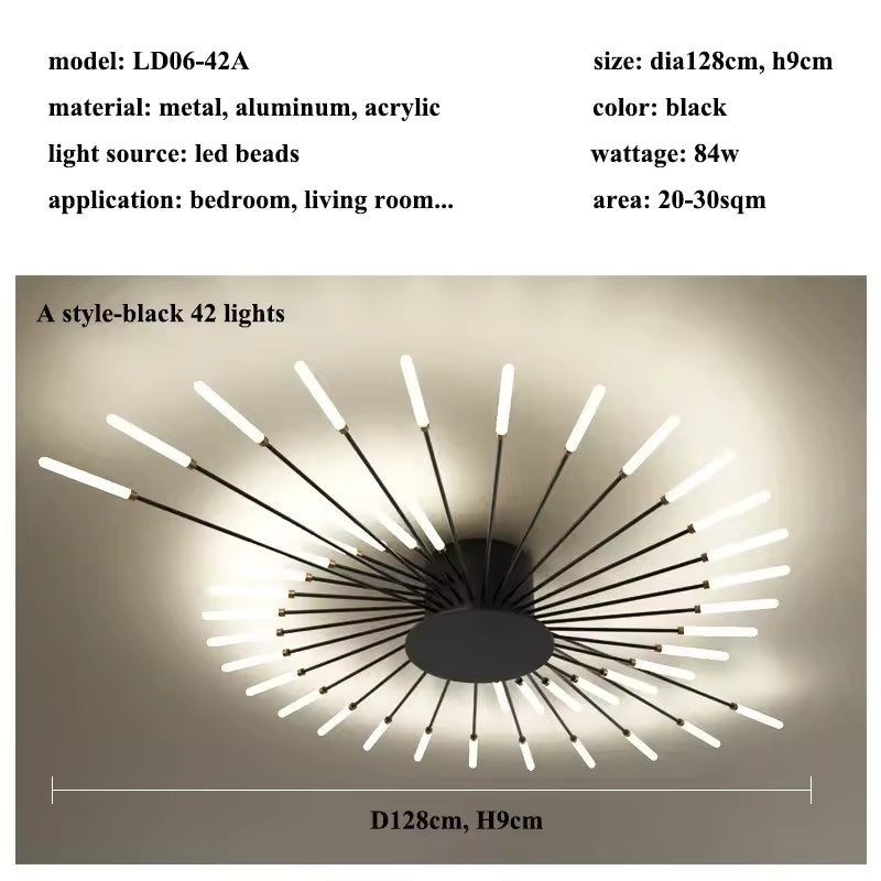 Firework LED Ceiling Chandelier