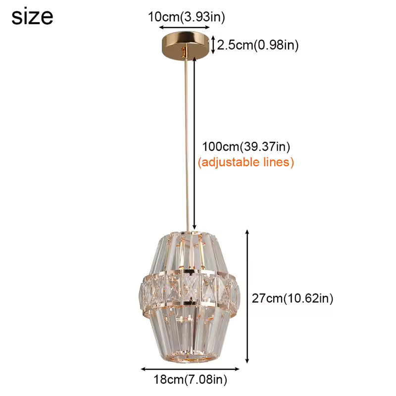 Crystal Bar Pendant Chandelier