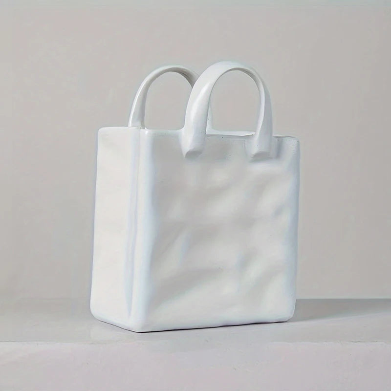 Handbag-Shaped Resin Vase – Modern Tabletop Décor