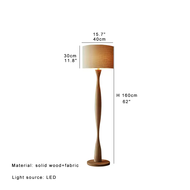 Modern Wooden LED Floor Lamp