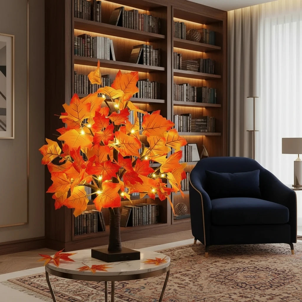 Artificial Black Birch Tree LED Table Lamp – 24 LED