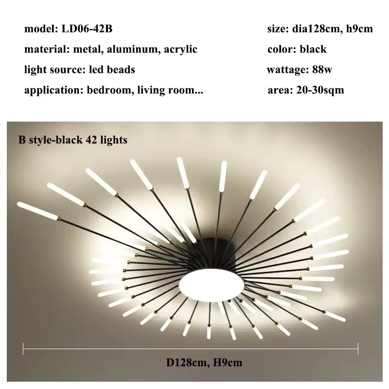 Firework LED Ceiling Chandelier