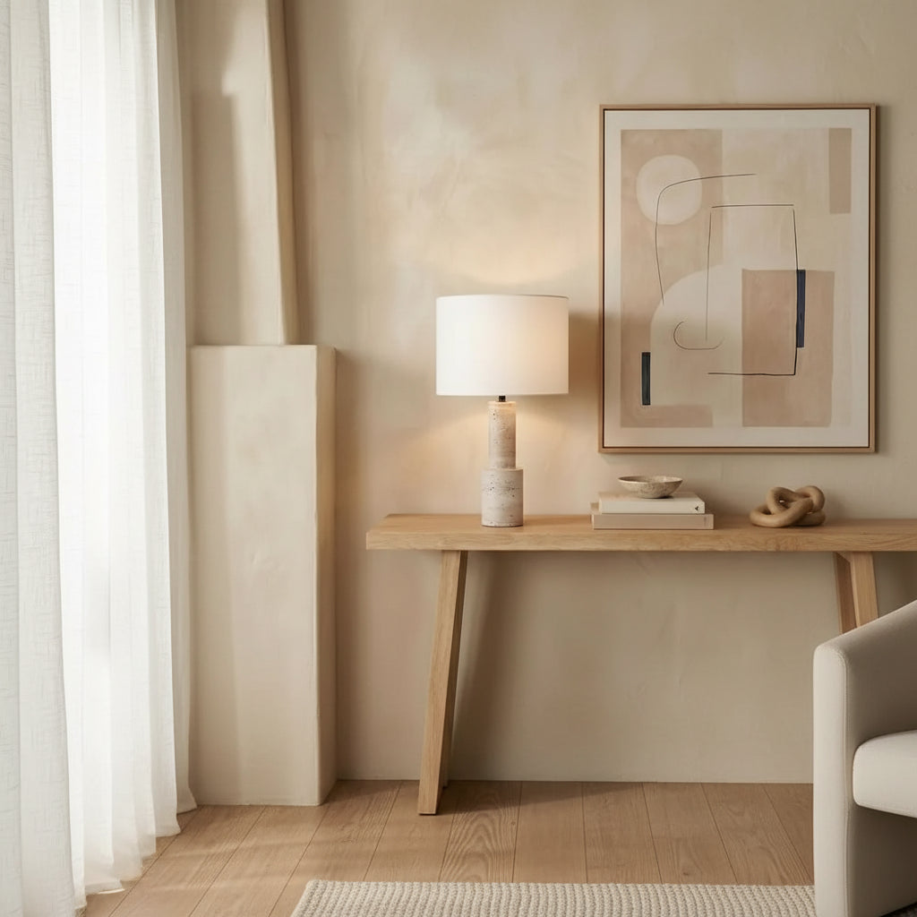 Contemporary Table Lamp with LED Bulb