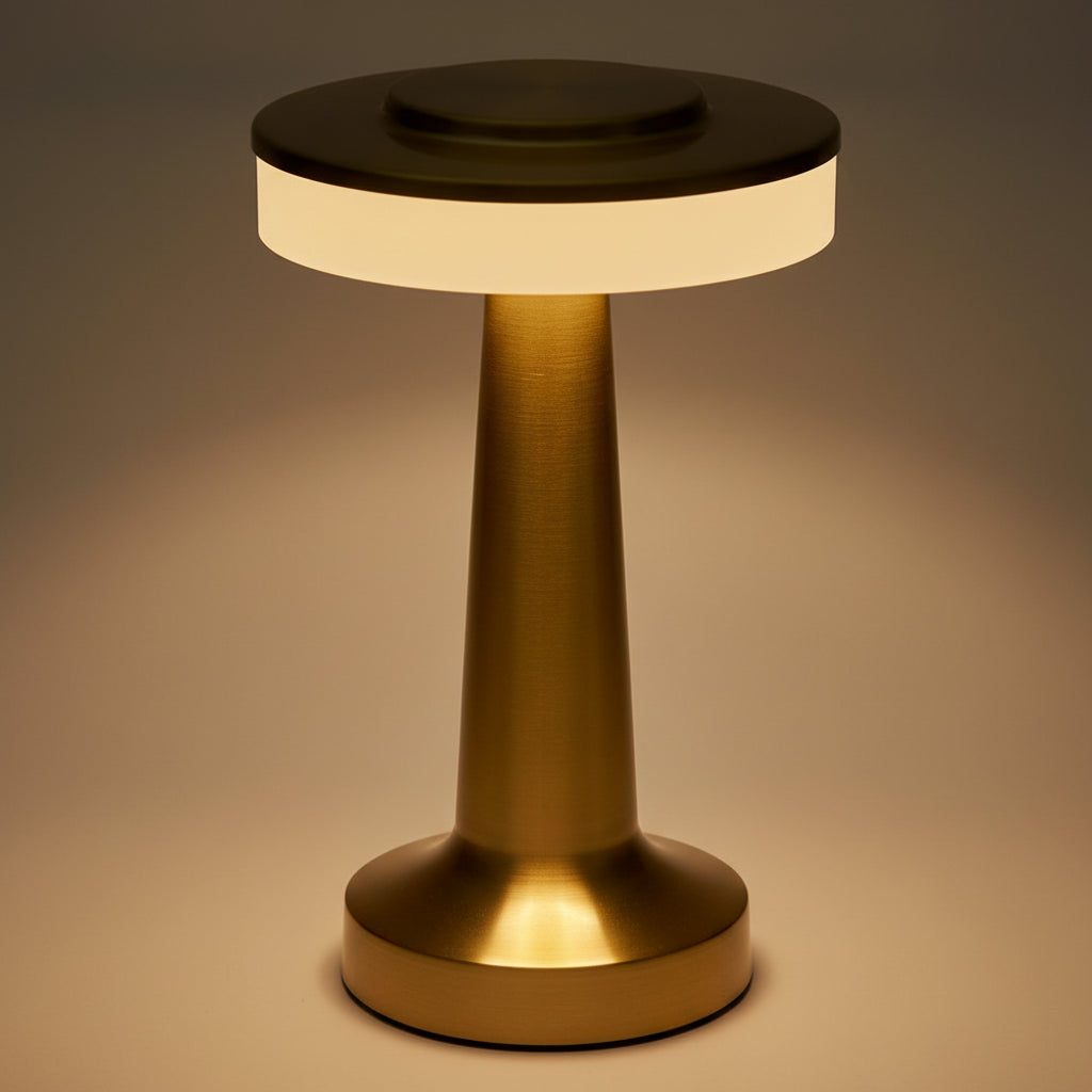 UFO LED Table Lamp – Rechargeable Metal Touch Light for Bar & Bedroom