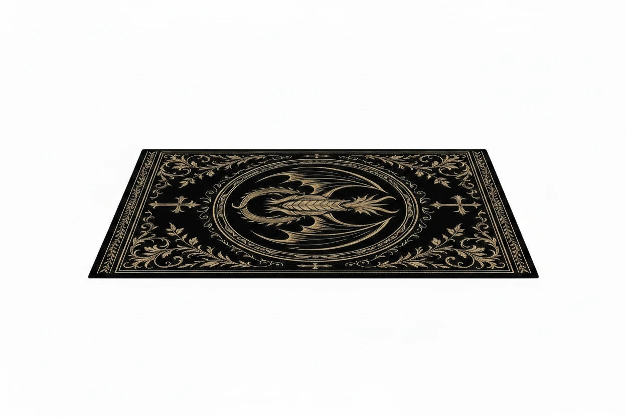 Gothic Print Flannel Doormat – Anti-Slip