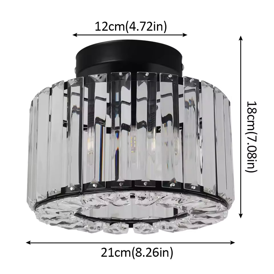 Modern Crystal Flush Mount Chandelier