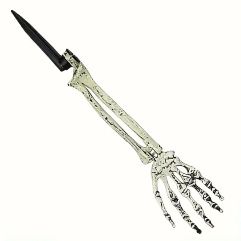 Skeleton Skull & Hand Garden Ground Stakes | Halloween Yard Decor